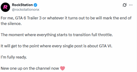 知名游戏博主预测:《GTA6》第三支预告片将引爆宣传