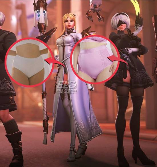 2B的丁字裤呢？《守望先锋》尼尔联动皮肤遭质疑和谐