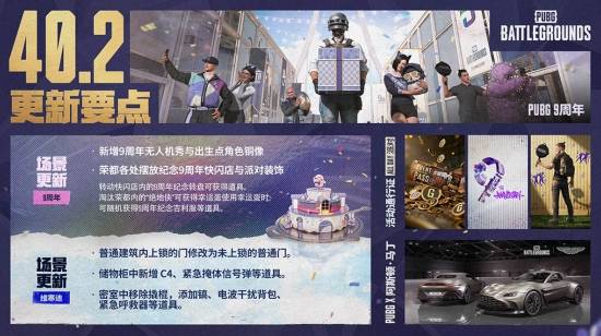 《PUBG》40.2版本更新 9周年纪念派对开启